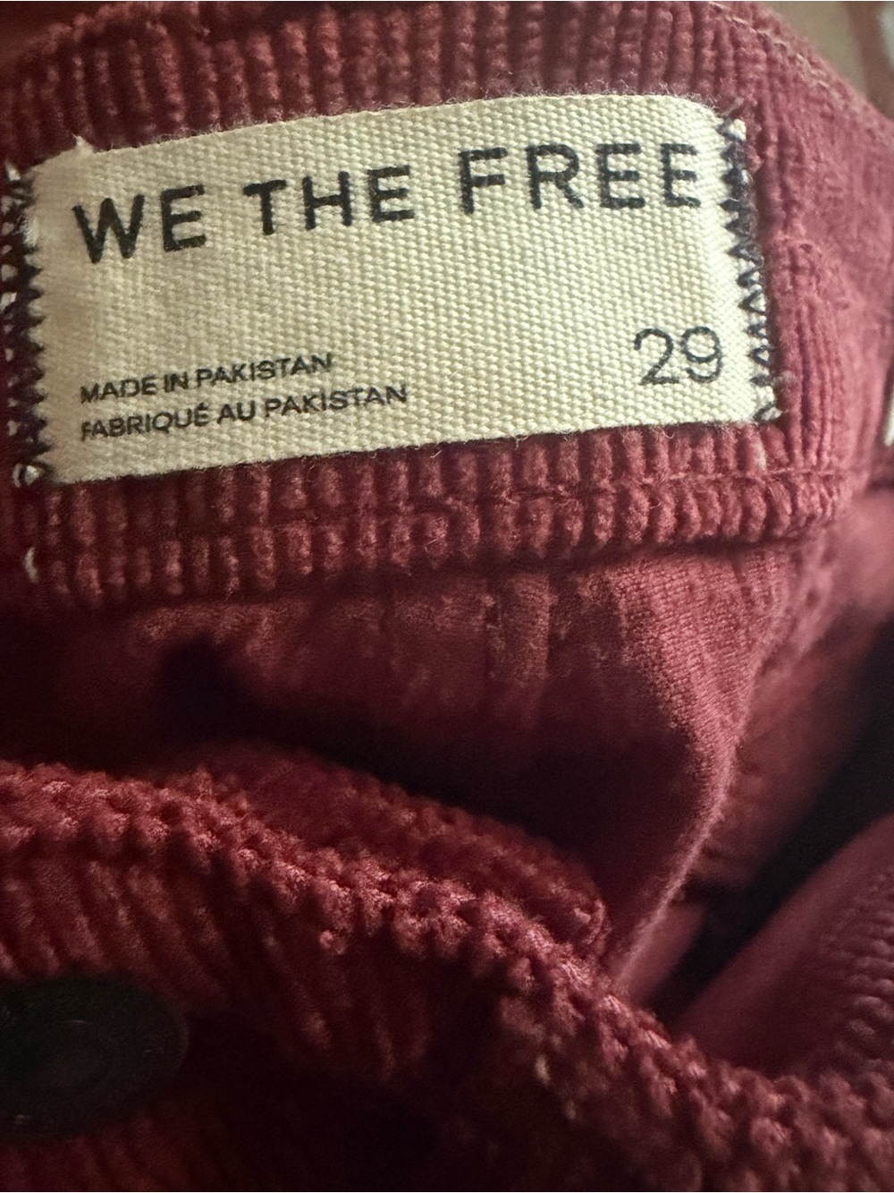 Free People High-Rise Wide Leg Corduroy Pants in Rosewood + A GIFT ๐ - Picture 7 of 7